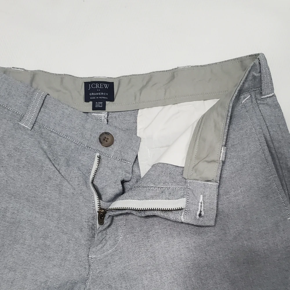 J. Crew Gramercy Gray Cotton Shorts 33 Waist